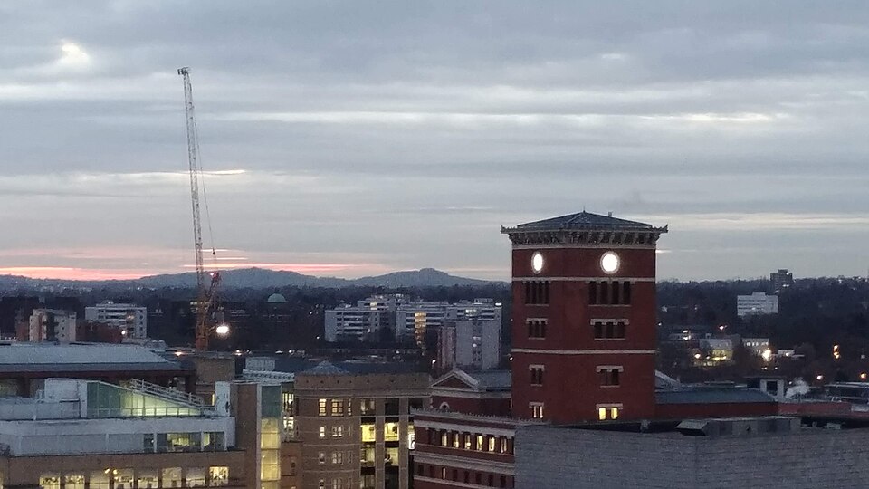 Birmingham Skyline towards South-West during sunset