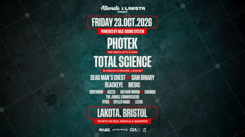 Alternate Presents Photek & Total Science
