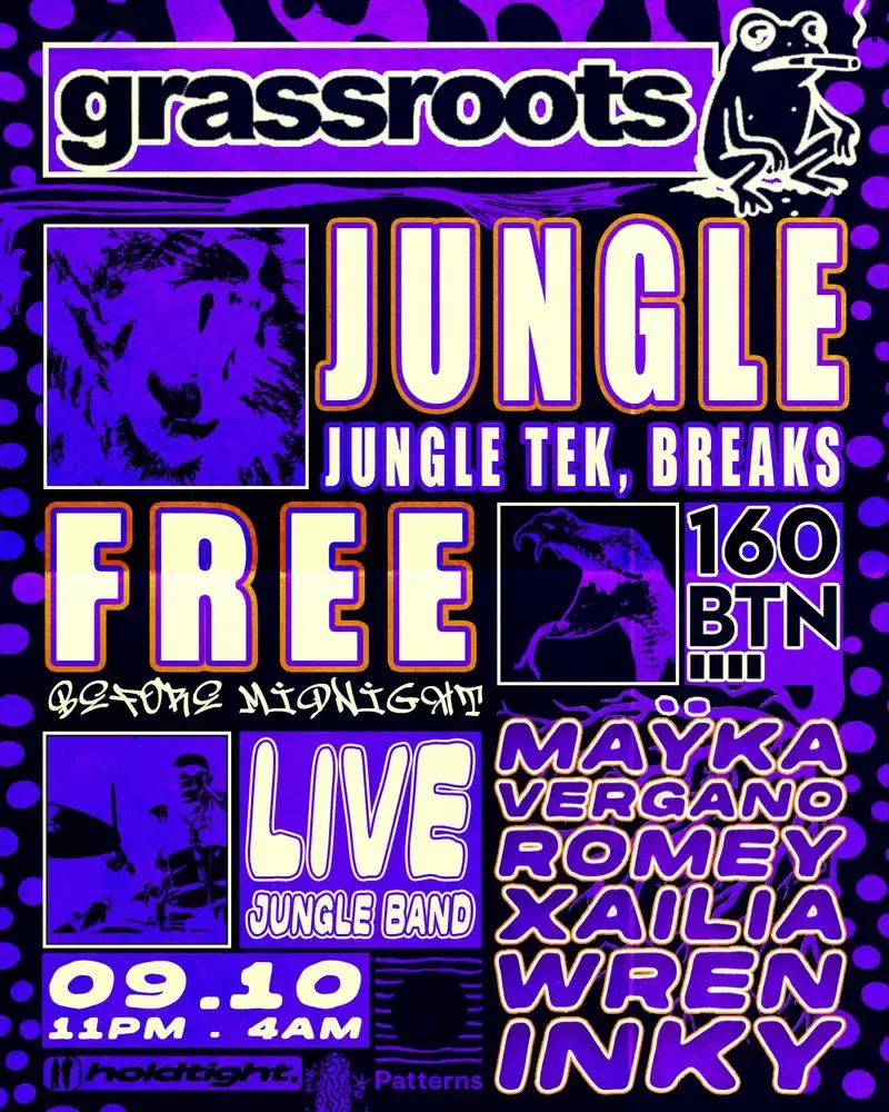 GRASSROOTS: Jungle, Jungle Tek, Breaks (free entry)