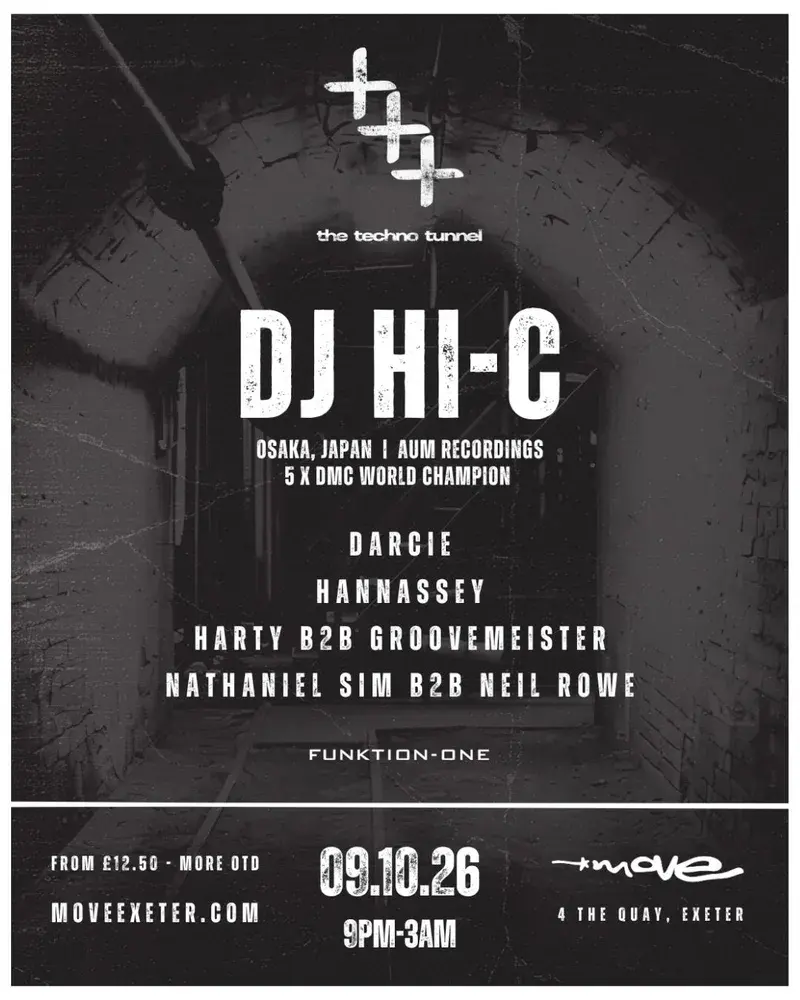 The Techno Tunnel: DJ HI-C (Japan) + more