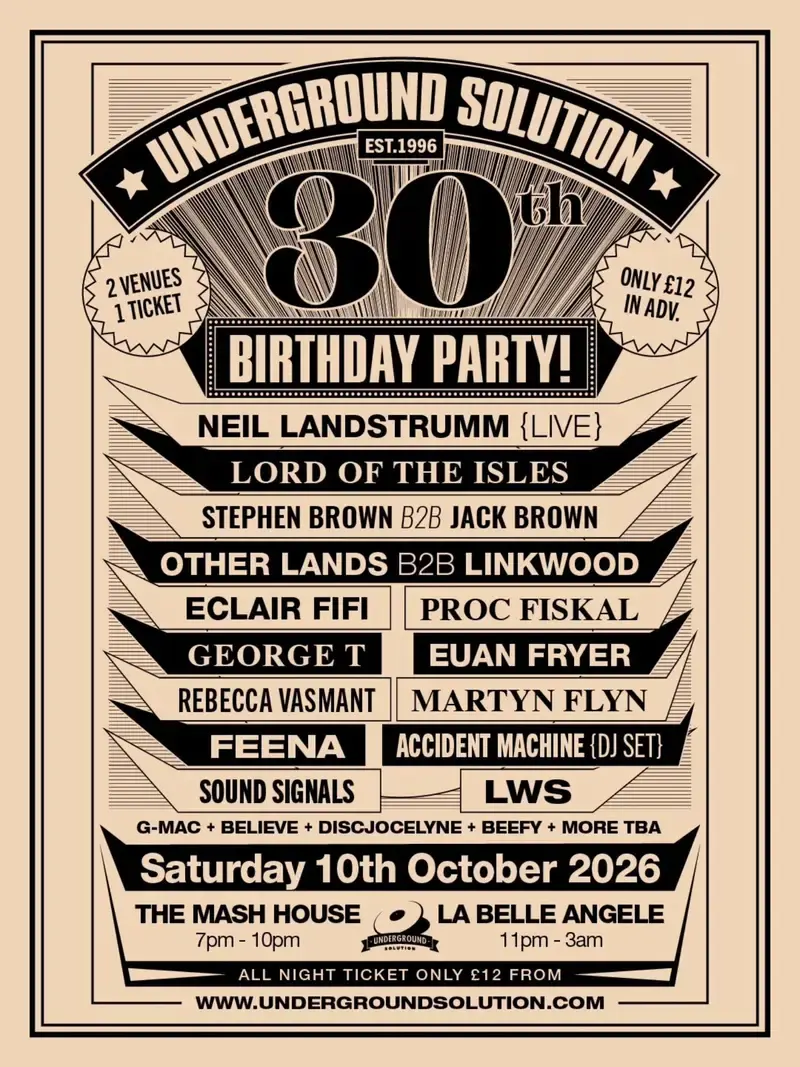 Underground Solution 30th Birthday Party