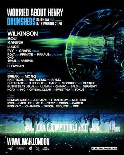 WAH Drumsheds 2026: Wilkinson + 40 more artists