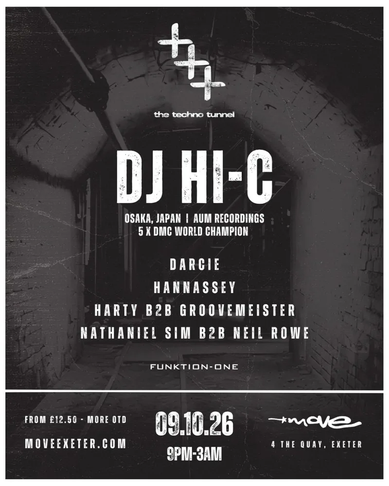 The Techno Tunnel: DJ HI-C (Japan) + more