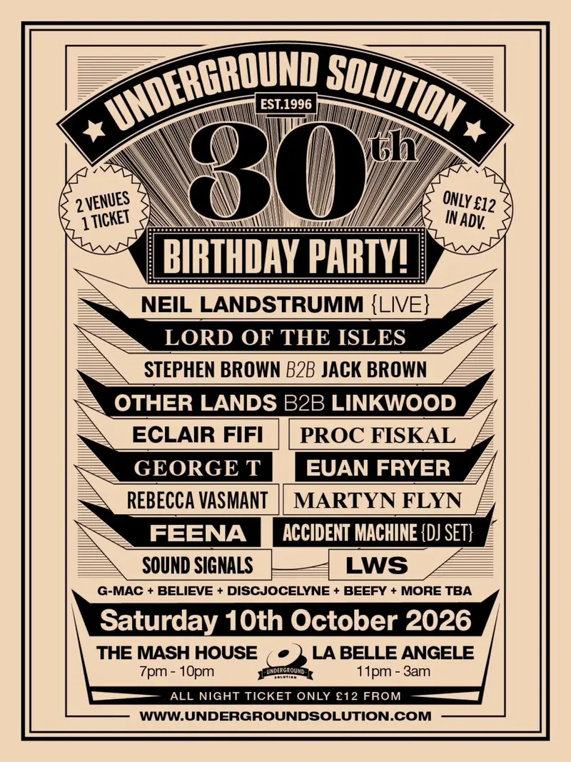 Underground Solution 30th Birthday Party